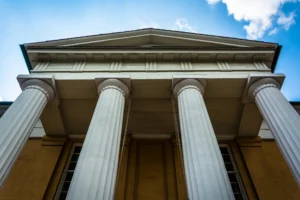 Portico and blade walls